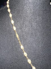 Napier Gold Pearl Necklace 24 In Swirl Cage Oval Retro Vintage Classic Elegant