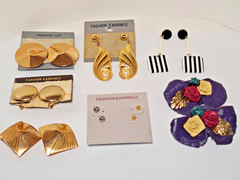 Lot of 7 of Pairs Vintage Unbranded New Old Stock Fashion Earrings