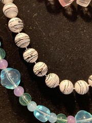 Lot of 3 Vintage Lucite/Acrylic Beaded Necklaces 17 in, 24 in, 28 in