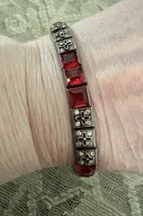 Antique Art Deco Watchenheimer Co Diamonbar Sterling Silver Bracelet 7 Inches