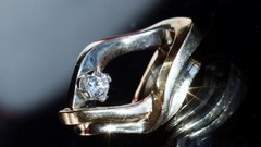 14k multi tone gold pendant 0.24ct natural diamond 0.93″ slide charm 5.70g N3645