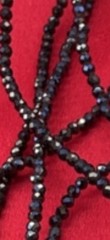VINTAGE NWT THAI FACETED MARKASITE SWIRL NECKLACE 925 CLASP 4 STRING