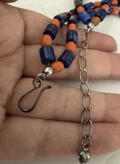 925 DTR Sterling Silver Lapis and Coral Beaded 2-Strand Necklace!