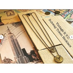 1950’s & 1970’s NYC Subway Token Double-Strand Necklace| Boho Layering