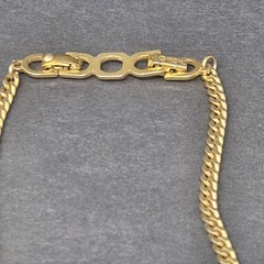 Vintage Christian Dior Rectangle Purple Rhinestone Crystal Gold-plated Necklace