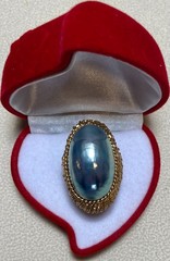 AUTHENTIC SWOBODA RING ~ ADJUSTABLE ~ OSMENA PEARL ~ LOVELY!