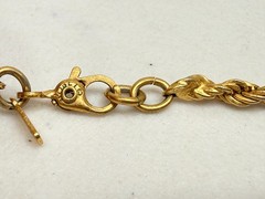 Vintage Signed Monet Necklace Gold Tone Rope Chain 24 inch Classic 1980s Estate