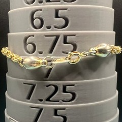 Vintage Trifari Bracelet Rope Chain Beaded Trifarium Gold Tone Unisex Sz 7 3.5mm