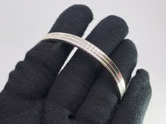 Vintage IC James Craig Handwrought STERLING Silver 925 BANGLE Bracelet Signed