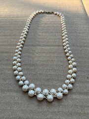 Vintage 1980’s Woven Faux Pearl Gold Tone Lattice Braided Avon Era Unsigned