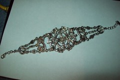Signed VCLM Sparkling Blue AB Rhinestone Bracelet fits 7.5” to 8.5″ Gorgeous