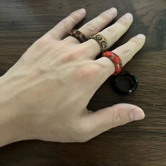 50pcs Mixed Styles Finger Rings Men Women Fashion Natural Wooden Rings Party