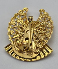 Vintage 1996 AOL Angels Of Love Rhinestone Angel Brooch Gold Tone Filigree 1″