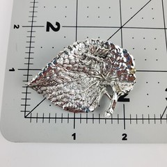 Vintage Silver Tone Leaf Brooch Pin with Insect Bug Spider Autumn Fall