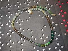 18 Inch Green AV Max Beaded Necklace
