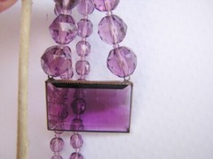 1920’s ART DECO Enchanting PURPLE GLASS & BOLD Crystals NECKLACE