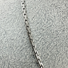 Vintage Sterling Silver Rectangular Block Link Chain Necklace 18″ 15.9g 2.5mm