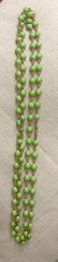 Vintage 1970s Apple Green Jade Glass Station Sautoir Rope Necklace Seamless 54”
