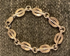 Vintage Heavy Sterling Silver Oval Link Bracelet 31+ grams