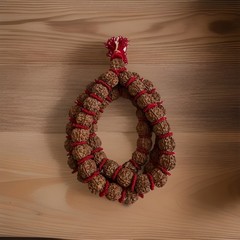Vintage Natural 5 Mukhi Blessed Rudraksha Beads Yoga & Meditation Mala 40”inch