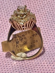 Vintage 14kt Gold Ballerina Cocktail Ring set with 1.53tcw Fine Diamonds, Size 5