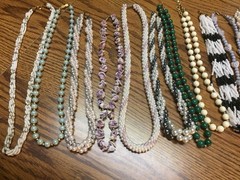 15 Vintage Beaded Necklaces- Lot 2 (Various Styles, Colors & Lengths)