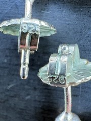 Vintage 925 Silver Drop Dangle Earrings Minimalist 2 Pair