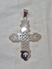 X-Large Sterling Silver Cross Pendant 3.75 Inches