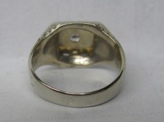 VICTORIAN ANTIQUE 10KW GOLD OLD EUROPEAN CUT DIAMOND BAND PINKY RING SIZE 2.75