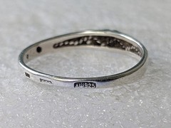 Vintage ring sterling silver 925 Size 7 Wt 1.03g Ukrainian Dainty Flower Band