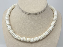 Vintage Puka Shell Necklace 18.5″ Surfer Hawaiian 10mm 83 grams