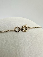 VTG 14k Gold Filled Pearl Cage Pendant 18in GF Chain Minimalist Estate Sale Read