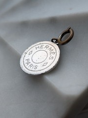 Vintage Hermès Paris “Sellier” Round Charm / Pendant