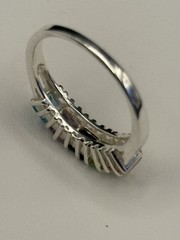 925 Sterling Silver Size 9 Ring Citrine, Emerald, Garnet, Amethyst, Topaz 3.4g