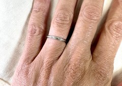 Art Deco Wedding Band Anniversary Ring 18K White Gold Kingcraft Original 1930’s
