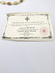 CAMROSE & KROSS JBK Jackie Kennedy Royal Egg Gold Tone/Rhinestone Bracelet w/COA