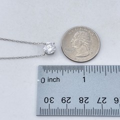 Vintage Sterling Silver 925 Cubic Zirconia Pendant Necklace 16″, 17,” 18″