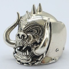 Buy 4 Get 1 Free 3D Motorhead Warpig Skull Mens Present Silver Rings