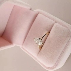 1.7Ct Marquise Cut Lab Created Diamond Engagement Solitaire Ring 14K Gold Finish