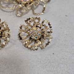 VTG AB Rhinestone Sarah Coventry ‘Allusion’ 1968 Brooch Pin & Earrings Set