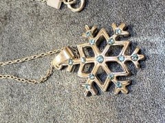 VTG 1990’s/2000’s STERLING SILVER SNOWFLAKE PENDANT NECKLACE – FINE JEWELRY