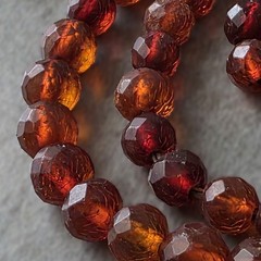 Antique Natural Baltic Amber Faceted Beaded 35″ Necklace 20.7g
