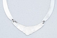 Vintage 16″ Alpaca Silver Necklace & Earrings Set Turquoise Inlay Made In Mexico