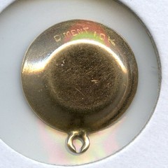 Nice Pair of Yukon Gold Pan w/Nuggets / Earrings or Pendants 10Kt