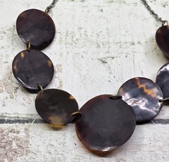 Vintage Operculum Shell Necklace – Shiva Eye / Cat’s Eye Shell Jewelry