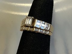Vintage 1 Piece 14k Gold Diamond Wedding Band/Engagement Ring Sz 6 Custom Design