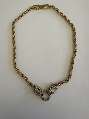 Vintage JACKIE COLLINS Rhinestone Cat Panther Leopard Gold Plated Necklace