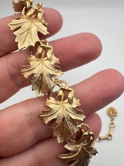 Vintage Lisner Necklace Maple Leaf Botanical Autumn Statement Chunky