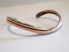 Vintage Copper & Brass Open Twisted Cuff Bracelet