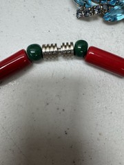 Vtg Flying Colors Christmas Ornaments Necklace ND